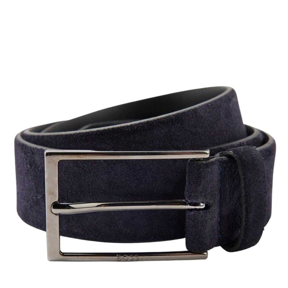 Boss Mens Calindo Suede Belt / Dark Blue